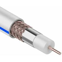 Кабель коаксиальный DG-113, Cu/ Al/ Cu, 75%, 75Ом, бух.100м, Внутренний, белый Rexant (01-2471)