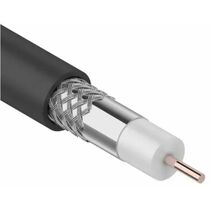 Кабель коаксиальный RG-6U, 75Ом, CCS/ Al/ Al, 48%, бух.100м, Внешний, черный ProConnect (01-2205-1)