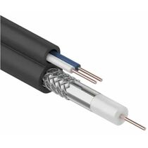 Кабель ККСВ-П+2х0,5 мм, бухта 100 м, внешний, черный, Rexant (01-4002)