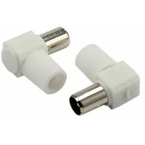 TV-разъем штекер без пайки белый угловой Rexant (05-2061) кратность заказа 100 шт