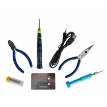Набор для пайки №16 (USB-паяльник 8Вт, кусачки, тонкогубцы, подставка, припой, отвертка) Rexant (12-0168)