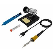 Набор для пайки №4 (паяльник 30Вт, оловоотсос, подставка, припой, губка) Rexant (12-0163)