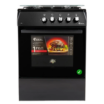 Плита газовая IDEAL G 115 ГК черный (ГК конфорок, э/ поджиг конфорок, конфорок - 4, духовка газовая)