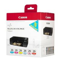 Картридж: Canon PGI-29 C/ M/ Y/ PC/ PM/ R Multipack (cyan, magenta, yellow, photo cyan, photo magenta, red), 6 шт [для Canon Pro-1] (4873B005)