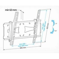 Кронштейн для телевизора Holder PTS-4006 черный 32"-60" макс.45кг настенный наклон