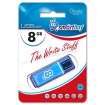 Флеш-накопитель Smartbuy 8Gb USB2.0 Glossy Синий (SB8GBGS-B)