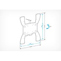 Крепление для телевизора диагональ 19"–47", нагрузка 30 кг, наклон  5°,10⁰, поворот 0⁰, от стены 37 мм Holder LCDS-5058 черный