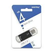 Флеш-накопитель Smartbuy 4Gb USB2.0 V-Cut Черный (SB4GBVC-K)