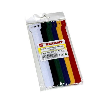 Набор хомутов на липучке MGT-210 Rexant (12 шт в упаковке)