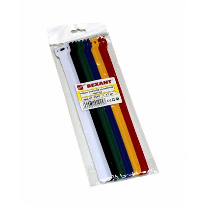 Набор хомутов на липучке MGT-310 Rexant (12 штук в упаковке)