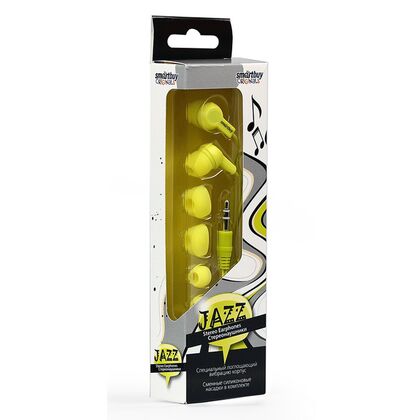 Наушники-вкладыши Smartbuy JAZZ 3,5mm, желтый (SBE-760)