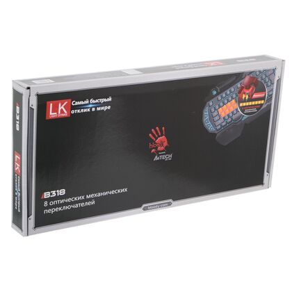 Клавиатура игровая A4Tech Bloody B318, USB, с подсветкой, черный (B318)