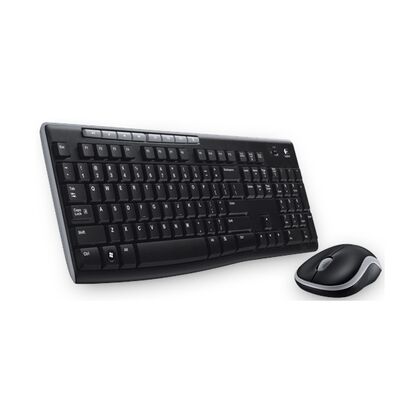 Комплект (клавиатура + мышь) Logitech MK270, беспроводной, Радио(USB), черный (920-004518)