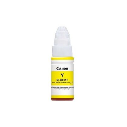 Чернила Canon GI-490 Y для Pixma G1400/ G2400/ G3400, Yellow, 70 мл., (0666C001)
