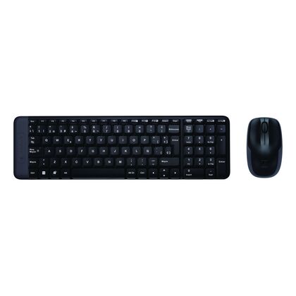 Комплект (клавиатура + мышь) Logitech MK220, беспроводной, Радио(USB), черный (920-003169)