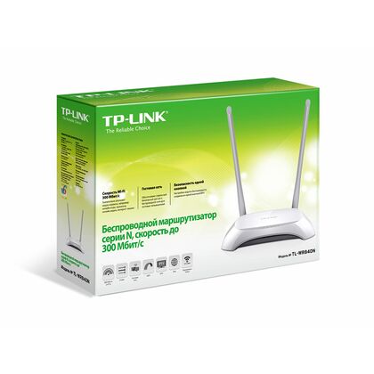 Маршрутизатор: Tp-Link TL-WR840N внешние антенны [1xWAN, 4xLAN 10/ 100Mbit, WiFi 802.11b/ g/ n  300Mb/ s]
