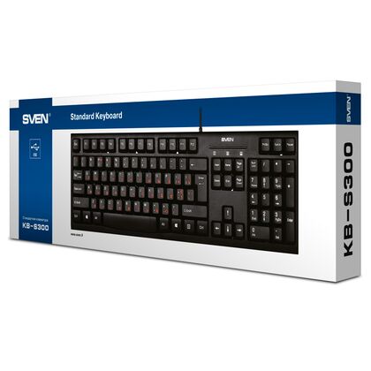 Клавиатура Sven KB-S300, проводная, классическая, USB, белый (SV-016647)