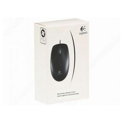 Мышь Logitech B110 Silent проводная, черный, USB,  оптическая (910-005508)