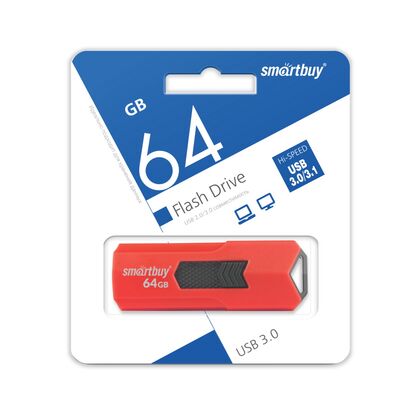 Флеш-накопитель Smartbuy 64Gb USB3.0 STREAM Красный (SB64GBST-R3)