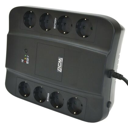 ИБП PowerCom SPD-450N 450 ВА/ 270 Вт, 8*Schuko (Euro),( Аккумулятор 12 V/ 7,2 Ah*1)