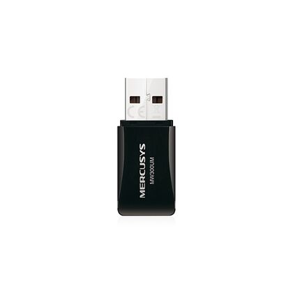 Сетевая Карта WiFi: Mercusys MW300UM [USB2.0, 2.4GHz, IEEE 802.11 b/ g/ n, 300Mbps]
