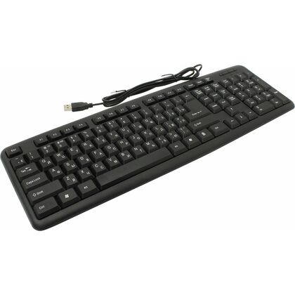 Клавиатура Defender HB-420, проводная, классическая, USB, черный (45420)