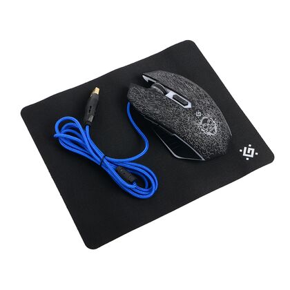 Мышь Defender Shock GM-110L проводная, черный, USB,  оптическая , игровая (52110)