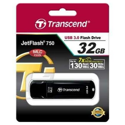 Флеш-накопитель Transcend 32Gb USB3.0 JetFlash 750 Черный (TS32GJF750K)