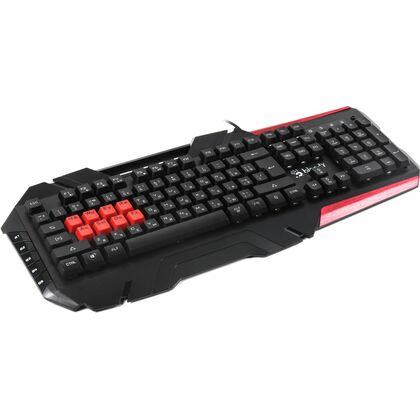 Клавиатура A4Tech Bloody B3590R, проводная, игровая, USB, с подсветкой, черный/ красный (B3590R)