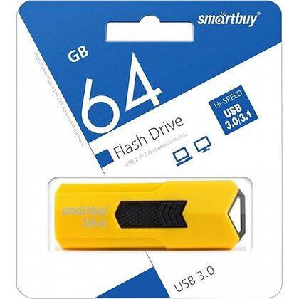 Флеш-накопитель Smartbuy 64Gb USB2.0 STREAM Желтый (SB64GBST-Y)