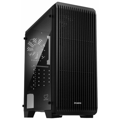 Корпус Zalman без БП S2 Black на передней панели 2xUSB2.0, 1xUSB3.0, ДаxМикрофон, ДаxНаушники, (S2)