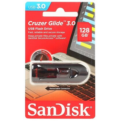 Флеш-накопитель Sandisk 128Gb USB3.0  Cruzer Glide Черный (SDCZ600-128G-G35)