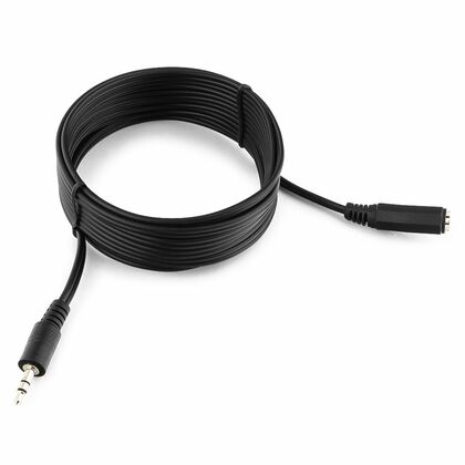 Кабель аудио, 3.5 Jack(П) / 3.5 Jack(М) 3м Gembird/ Cablexpert черный, пакет (CCA-423-3M)