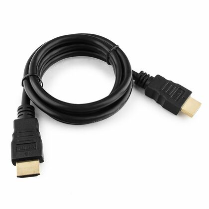 Кабель HDMI 1м Gembird/ Cablexpert v1.4 черный, позол. разъемы, экран, пакет (CC-HDMI4-1M)