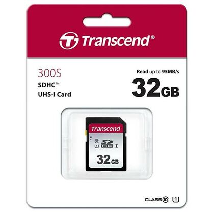Карта памяти SDHC Transcend 32Gb Class 10 UHS-I без адаптера (TS32GSDC300S)