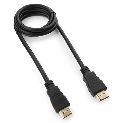 Кабель HDMI 1м Гарнизон v1.4 черный, позол. разъемы, экран, пакет (GCC-HDMI-1М)