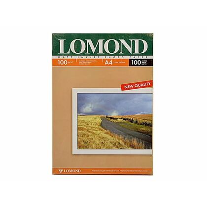 Фотобумага Lomond двусторонняя, матовая, A4 (210x297мм), 100 гр/ м², 100л (0102002) для струйной и лазерной печати