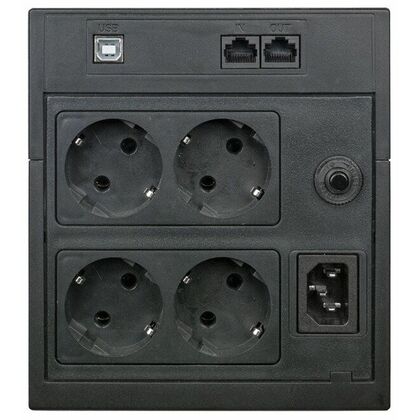 ИБП PowerCom RPT-1500AP LCD 1500 ВА/ 900 Вт, 4*Schuko (Euro), AVR, USB, RJ45/ RJ11 ( Аккумулятор 12 V/ 7,2 Ah*1)