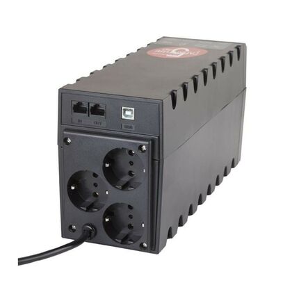 ИБП PowerCom RPT-800AP EURO 800 ВА/ 480 Вт, 3*Schuko (Euro), AVR, USB, RJ45/ RJ11 ( Аккумулятор 12 V/ 7,2 Ah*1)