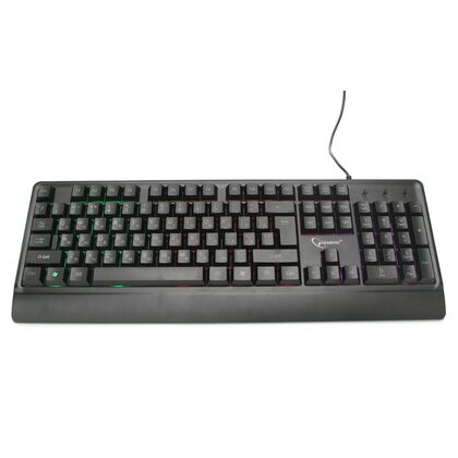 Клавиатура Gembird KB-220L, проводная, мультимедийная, USB, с подсветкой, черный (KB-220L)