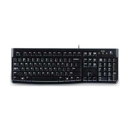 Клавиатура Logitech K120, проводная, USB, черный (920-002522)