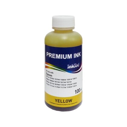 Чернила Epson (E0010-100MY) T0824 Yellow, Dye, 100 мл, InkTec