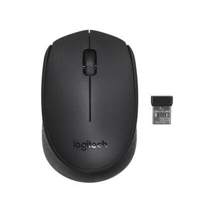 Мышь Logitech B170 оптическая, беспроводная, USB, черный (910-004798)