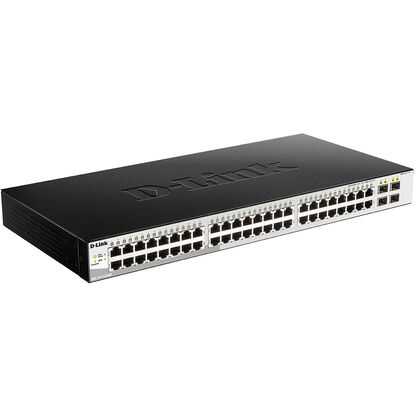 Управляемый коммутатор 48 портов: D-Link WebSmart DGS-1210-52/ ME (48х10/ 100/ 1000 Мбит/ с,4хSFP) 2 уровня