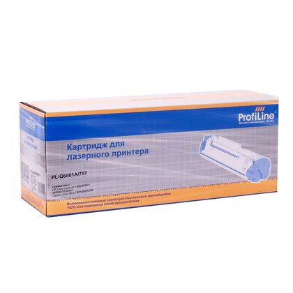 Тонер-картридж HP CLJ Q6001A/ Canon 707 Cyan ProfiLine 2000стр. (1600/ 2600/ Canon Laser Shot LBP5000/ 5100)