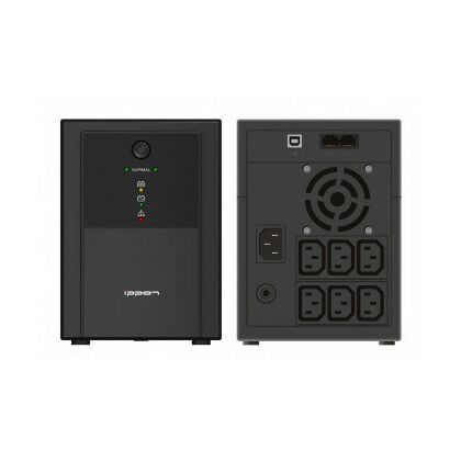 ИБП Ippon Back Basic 2200 ВА/ 1320 Вт, 6*IEC 320 C13 (компьютерный), AVR, USB, RJ45 ( Аккумулятор 12 V/ 9,0 Ah*2)