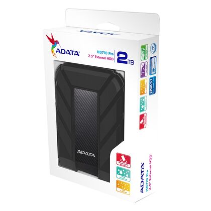 Внешний жесткий диск 2.5" 2Tb AData HD710Pro USB 3.0 Черный (AHD710P-2TU31-CBK)