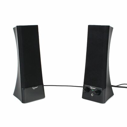 Акустическая система Gembird 2.0 SPK-SPK-500 6W, mini Jack 3.5 мм, черный (SPK-500)