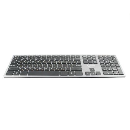Клавиатура Gembird KB-KBW-1, беспроводная, мультимедийная, Радио(USB), серый (KBW-1)