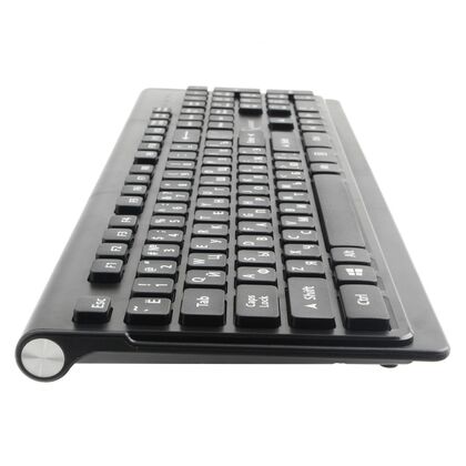 Комплект (клавиатура + мышь) Gembird KBS-7200, беспроводной, классическая, Радио(USB), черный (KBS-7200)